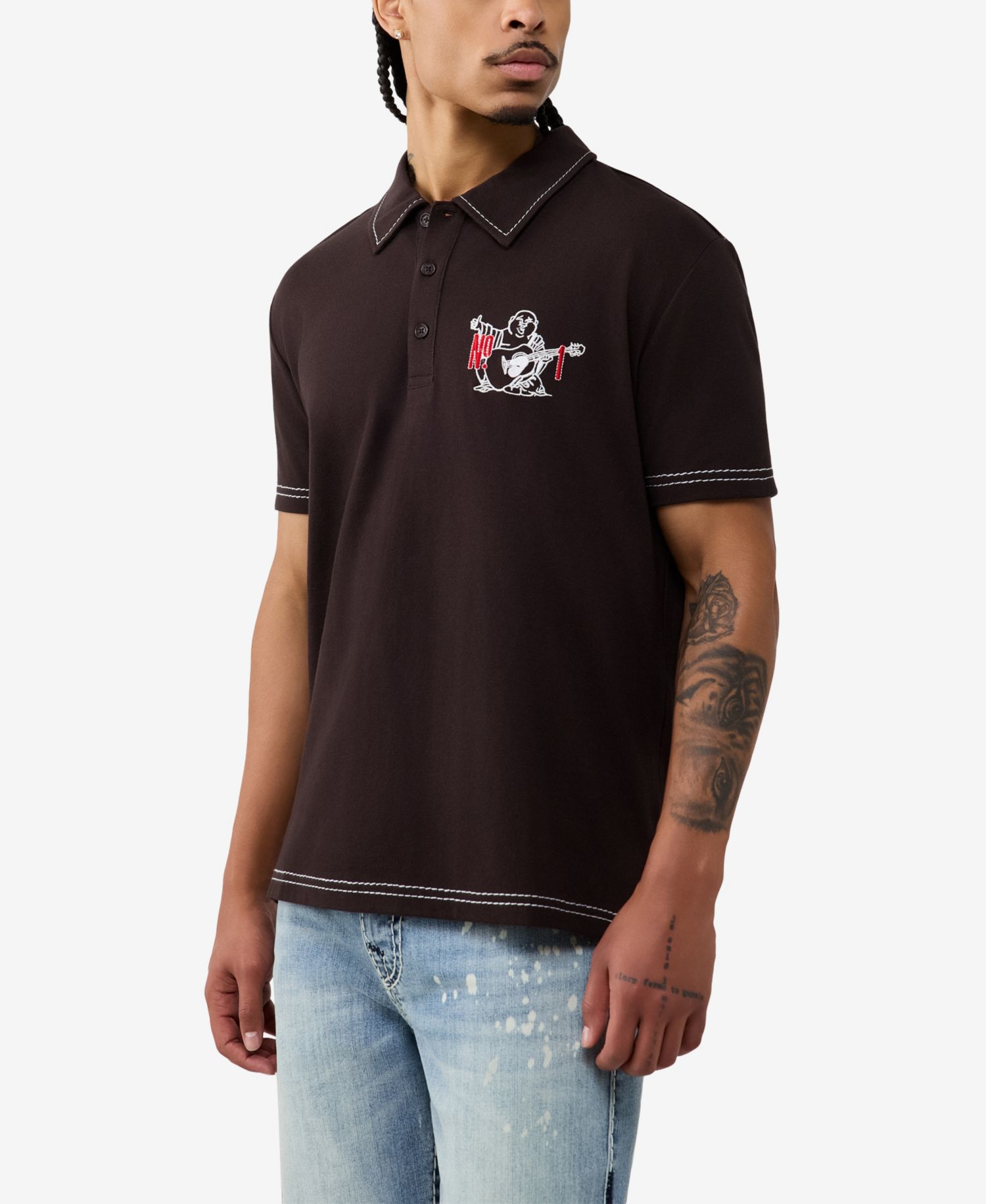 Men's Buddha Logo Polo Shirt