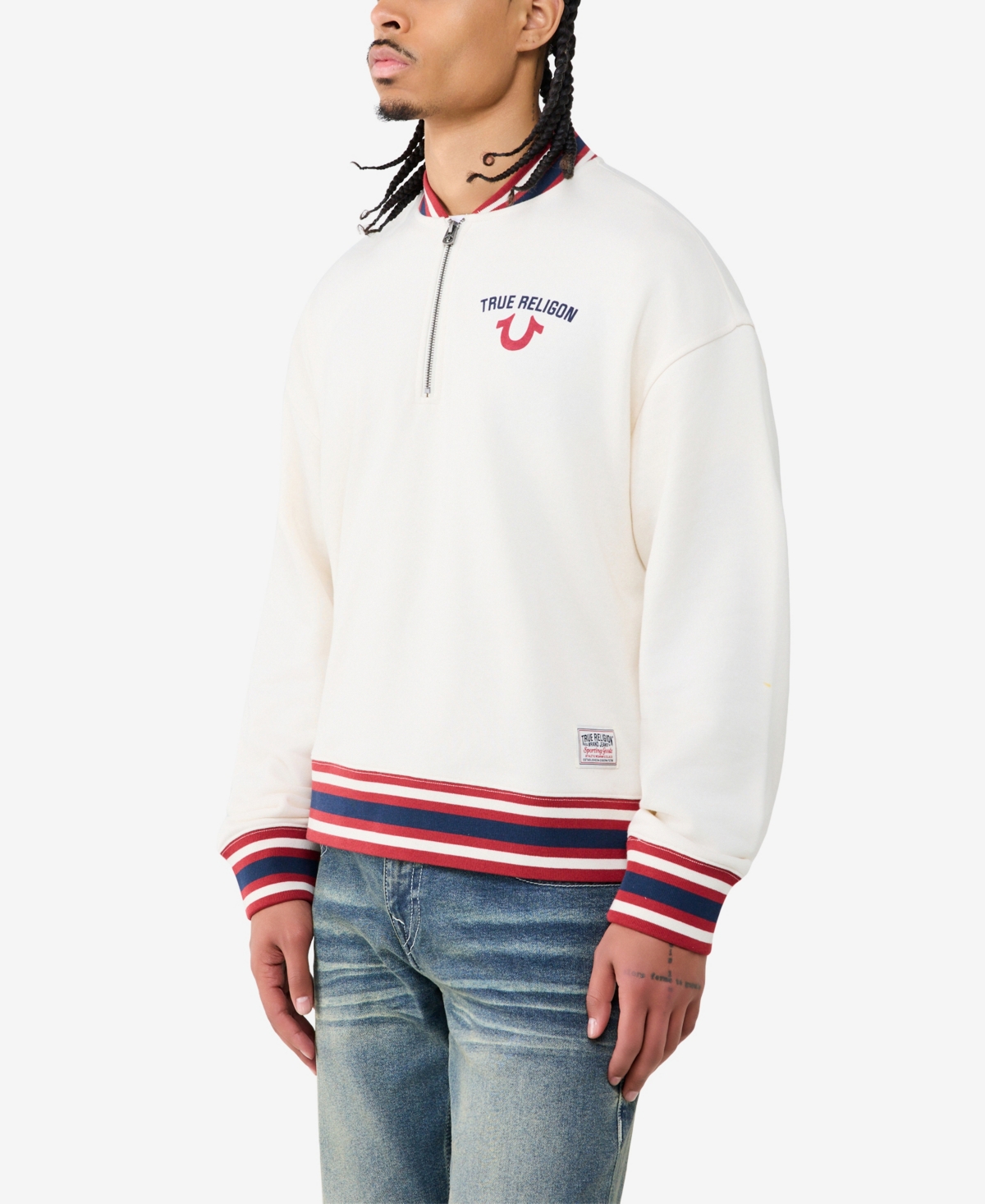 True Religion Men's Raised Los Angeles Terry Sweatshirt