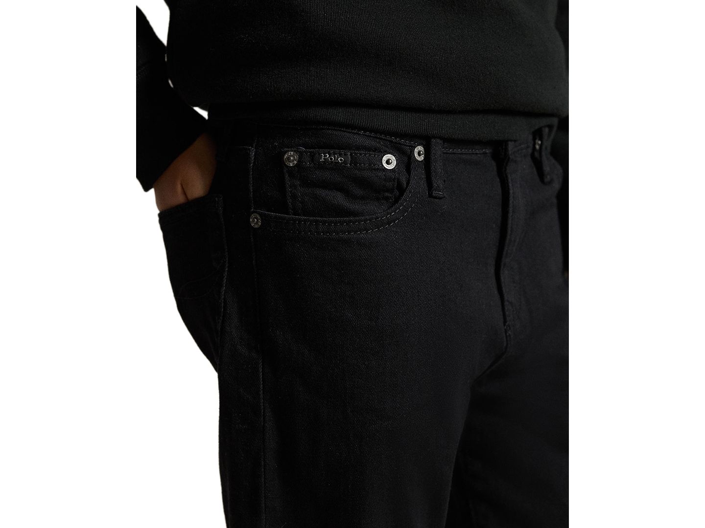 Джинсы Polo Ralph Lauren Sullivan Slim Stretch для мальчиков, цвет: Чёрный варёный — фото 3