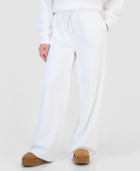 Женские брюки Rebel Veil Juniors' Candycane Wide-Leg Fleece Sweatpants, цвет: Белый