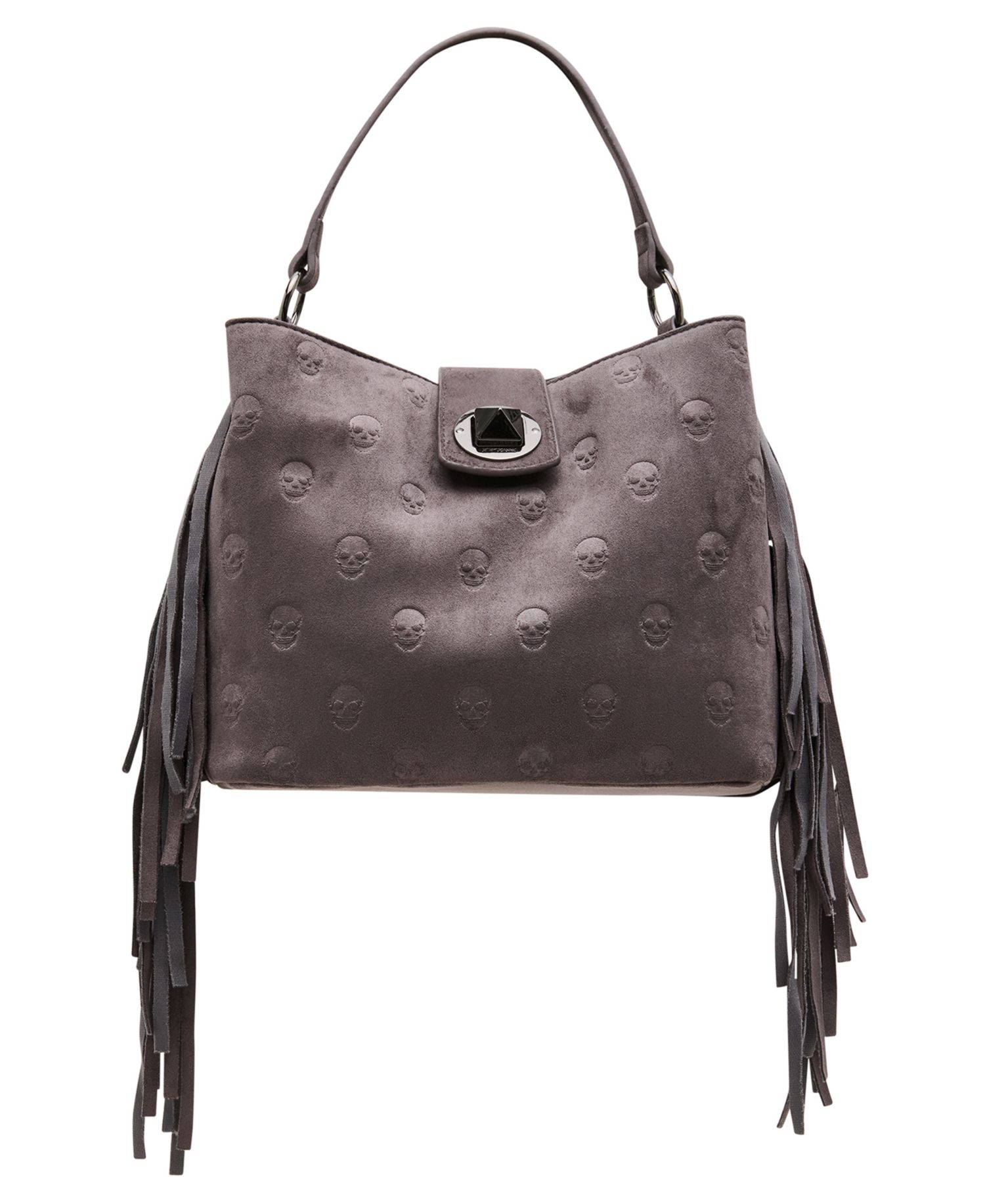 Skully Fringe Small Bucket Shoulder Handbag