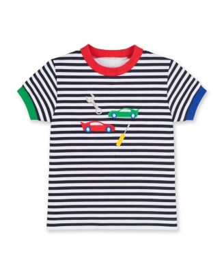 Toddler Boys (2T - 5) Stripe Knit T-Shirt with Cars and Tools