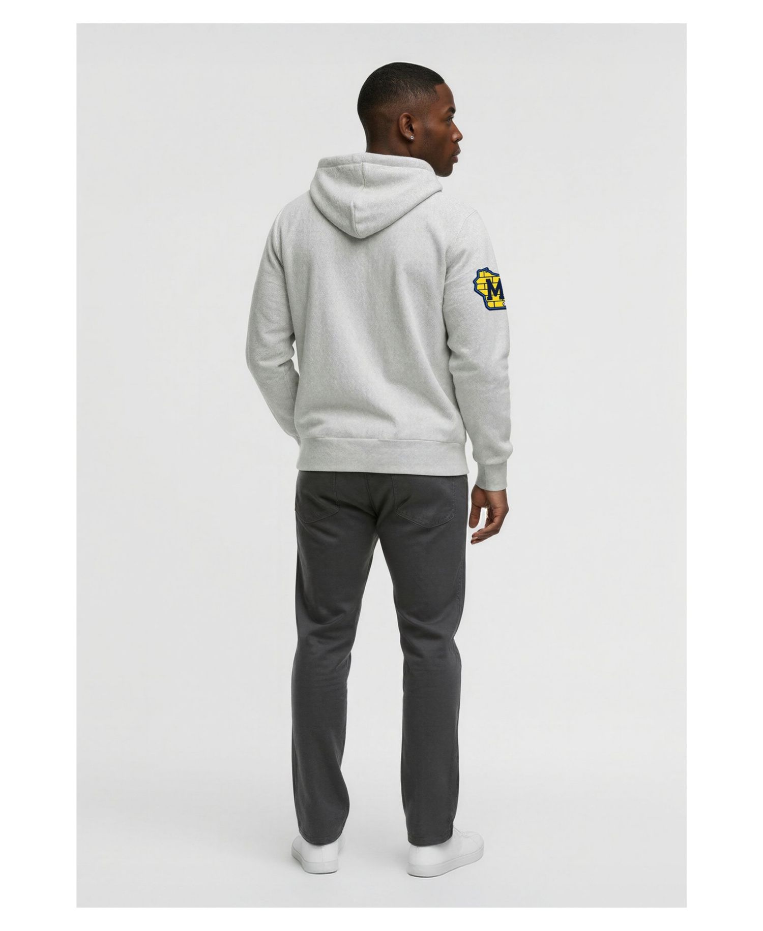 Men's Gray Milwaukee Brewers Reverse Weave Chenille Full-Zip Hoodie
