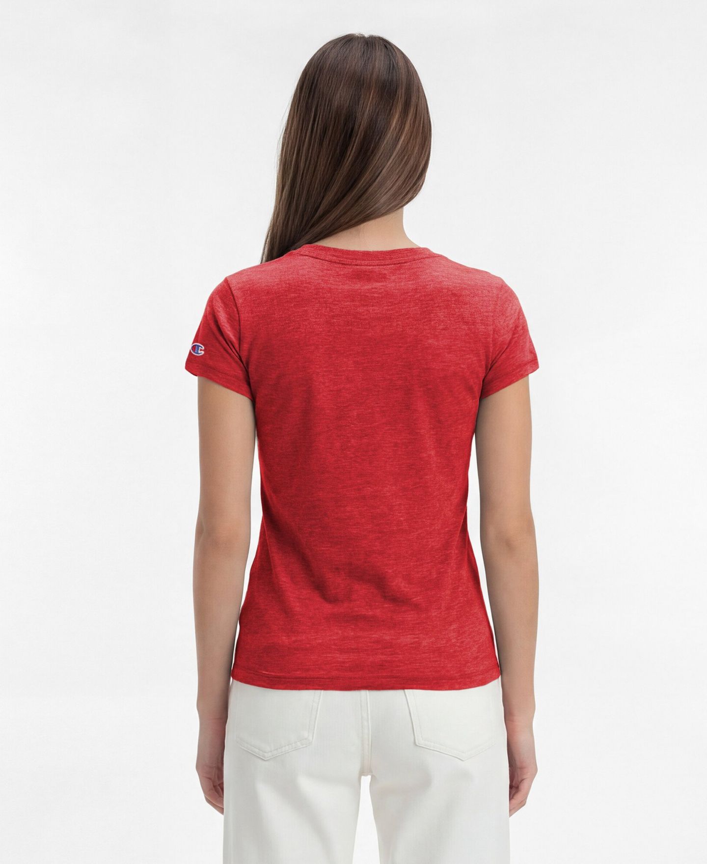Женская футболка Champion Kansas City Chiefs Triumph Tri-Blend V-Neck Distressed Graphic — фото 2
