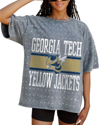 Women's Gray Georgia Tech Yellow Jackets On the Ball Oversized T-Shirt