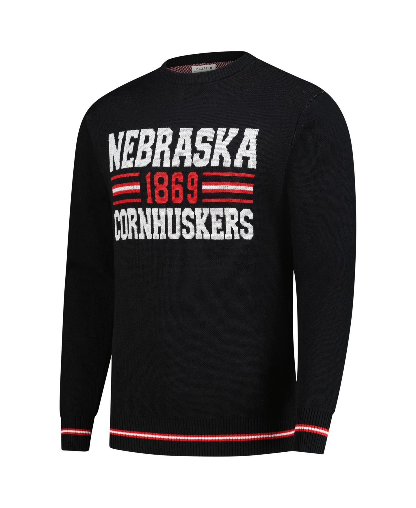 Свитер Uscape Apparel Black Nebraska Huskers Renew Knit Vintage Retro — фото 2