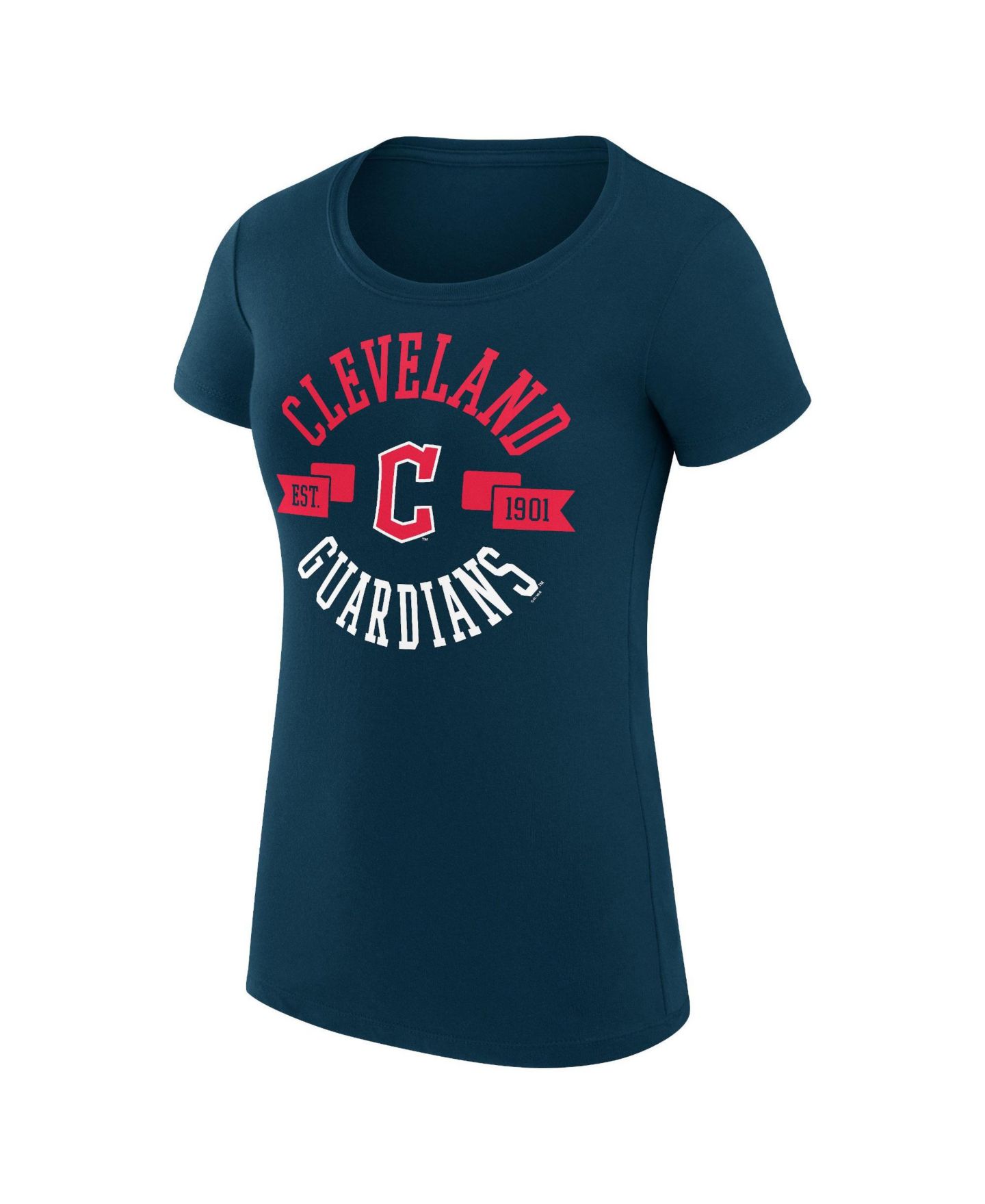 Женская футболка G-III 4Her by Carl Banks Cleveland Guardians Super-Slim Fit Graphic — фото 4