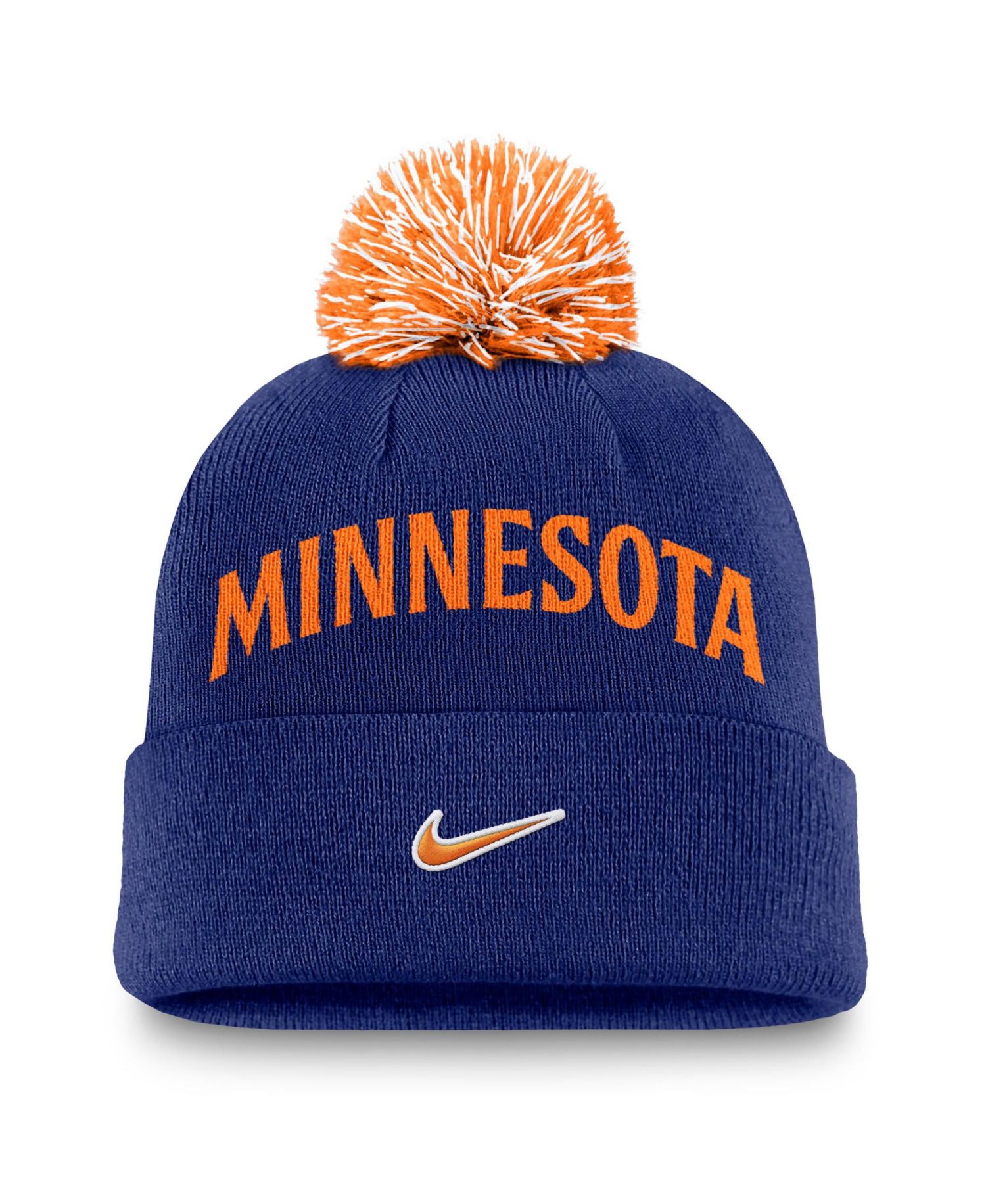 Men's Royal Minnesota Twins Peak Cuffed Knit Hat with Pom