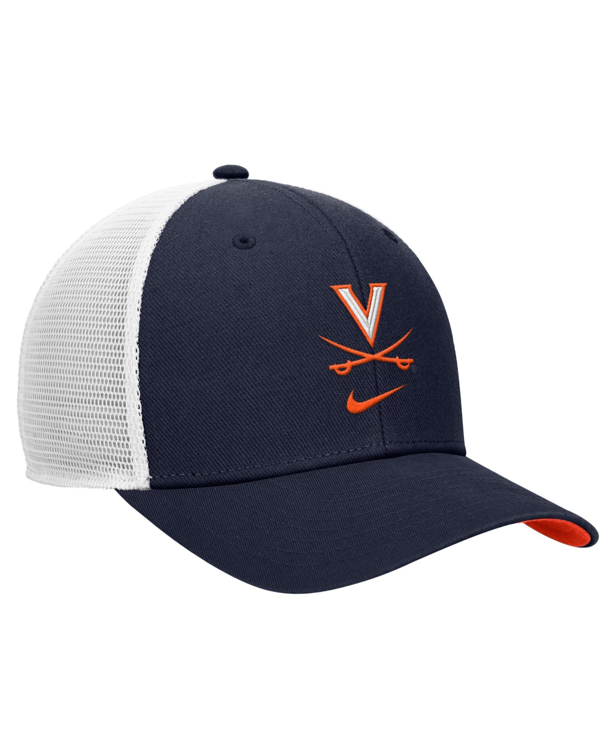 Nike Men's Navy Virginia Cavaliers Rise Trucker Dri-fit Adjustable Hat