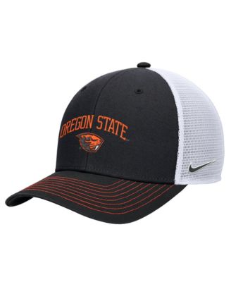 Men's Black Oregon State Beavers Rise Adjustable Trucker Hat