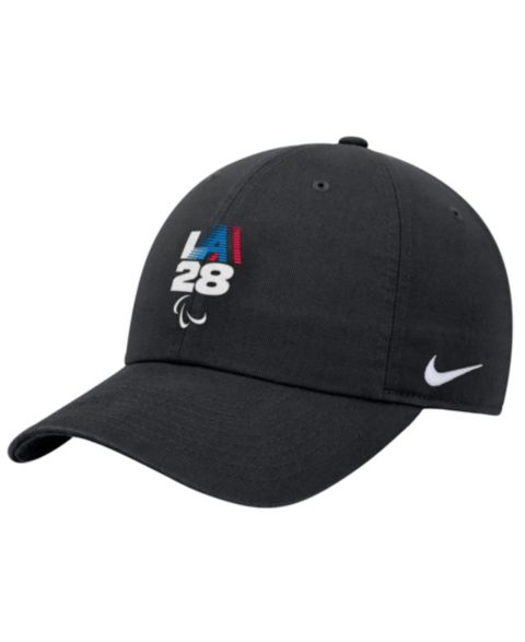 Детская кепка Nike Black LA28 Summer Paralympics Retro Stripe Club Adjustable Hat