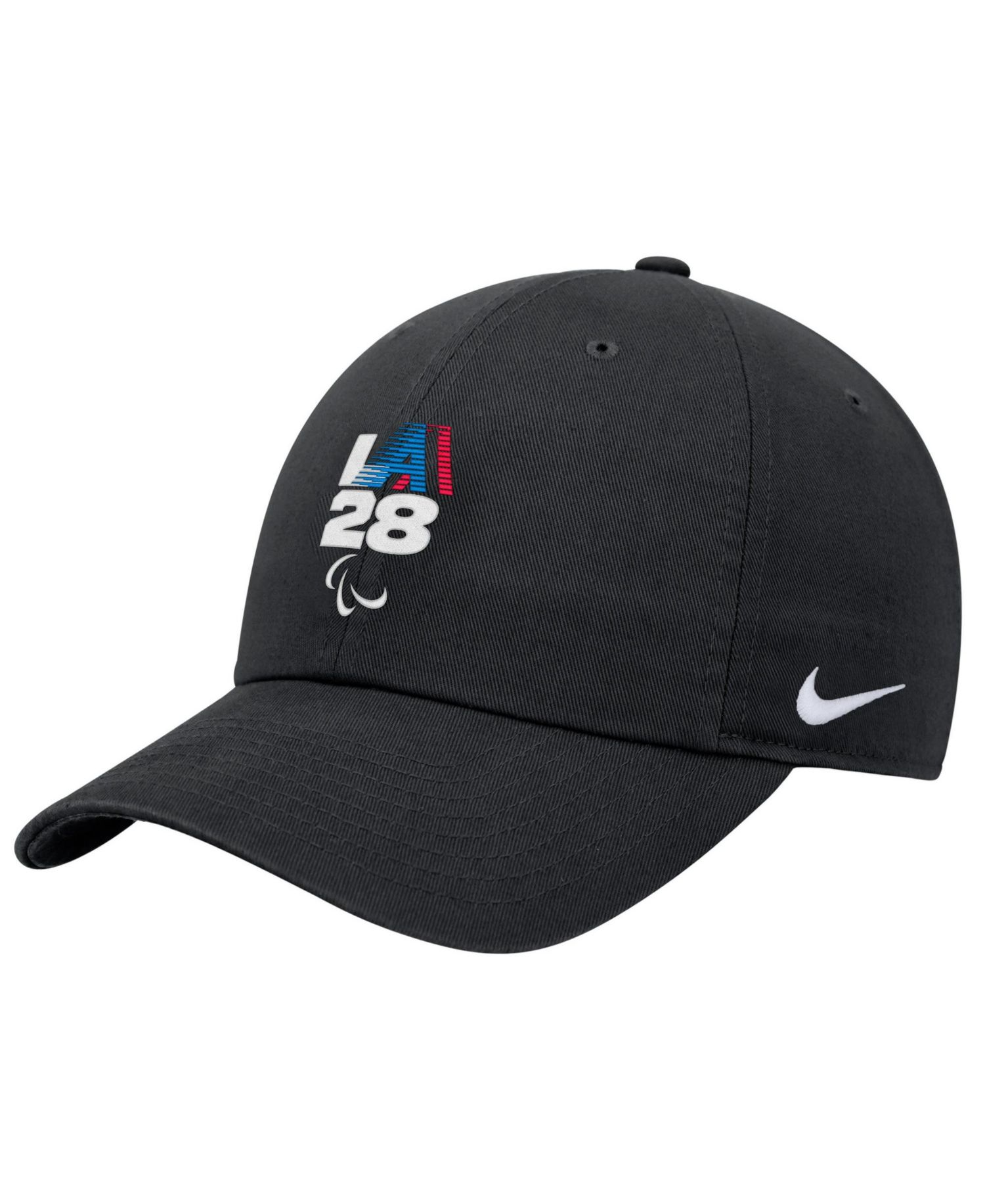 Big Boys and Girls Black LA28 Summer Paralympics Retro Stripe Club Adjustable Hat