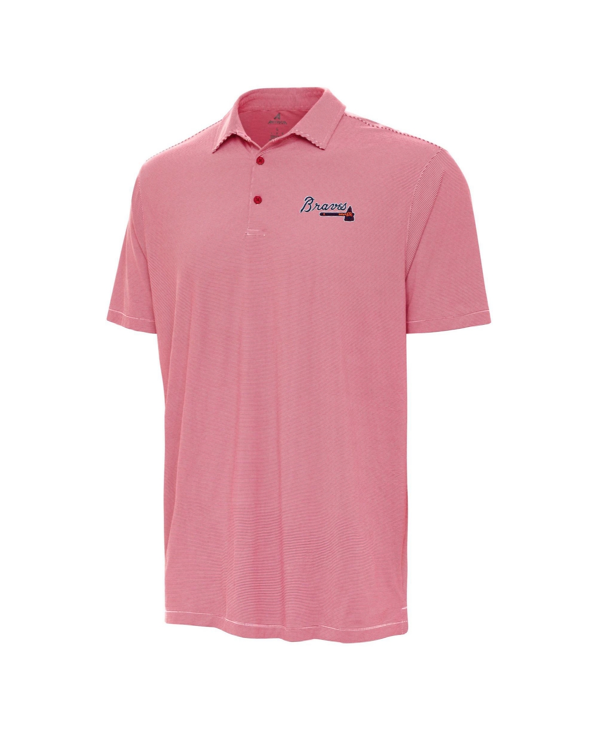 Antigua Men's Red/White Atlanta Braves Twine Polo Shirt