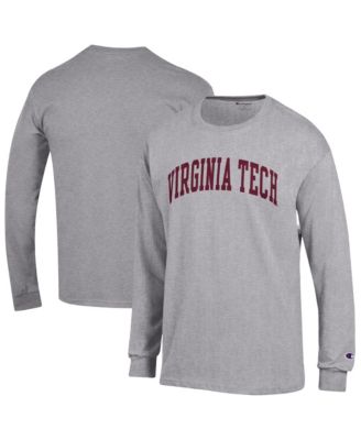 Men's Heather Gray Virginia Tech Hokies Basic Arch Long Sleeve T-Shirt