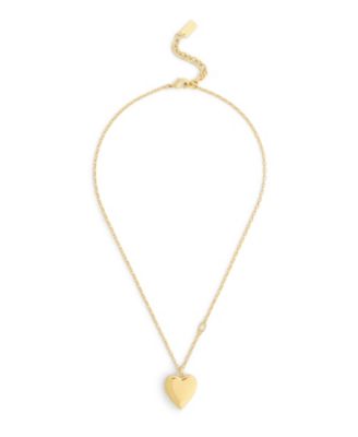 Gold Heritage Heart Locket Pendant Necklace