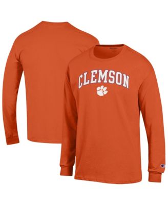 Men's&nbsp;Champion Orange Clemson Tigers Arch Over Logo Long Sleeve T-Shirt