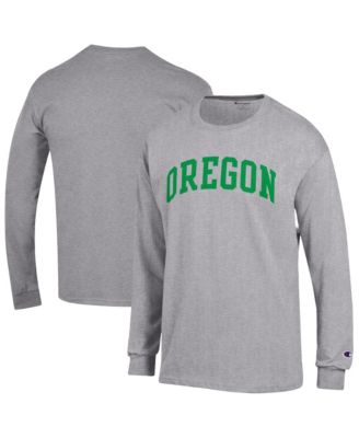 Men's Heather Gray Oregon Ducks Basic Arch Long sleeves T-Shirt