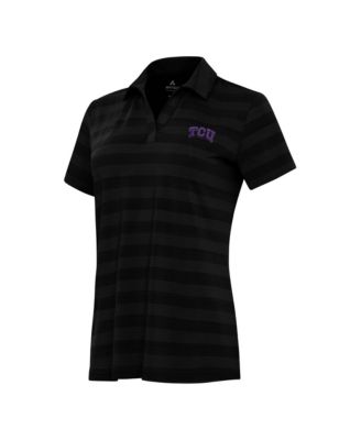 Women's Black TCU Horned Frogs Tunnel Polo Shirt
