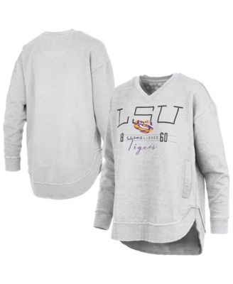 Women's LSU Tigers Marcus East Hall Poncho V-Neck Sweatshirt
