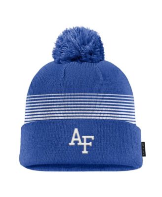 Men's Royal Air Force Falcons 2026 On-Field Peak Cuffed Knit Hat with Pom