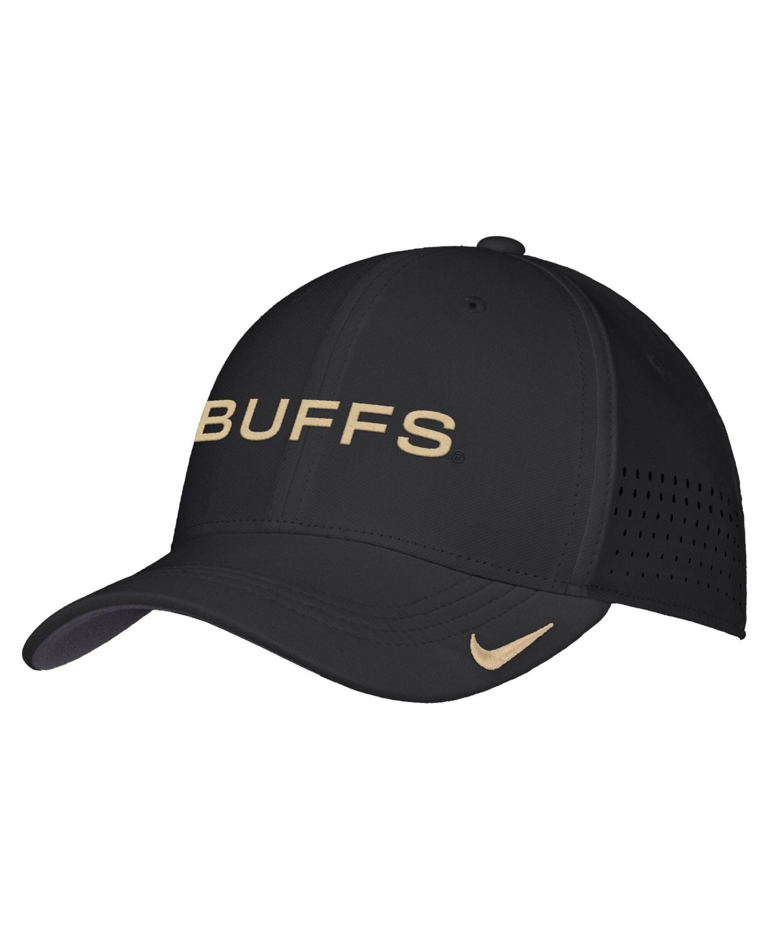 Men's Black Colorado Buffaloes 2026 On-Field AeroBill SwooshFlex Dri-FIT Hat