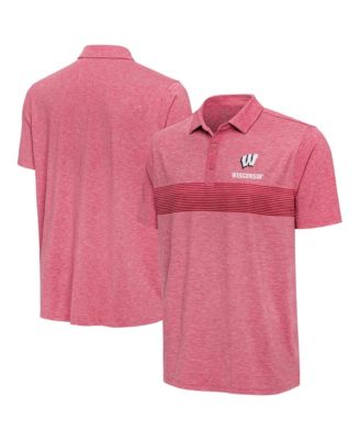 Men's Heather Red Wisconsin Badgers Dashing Polo Shirt