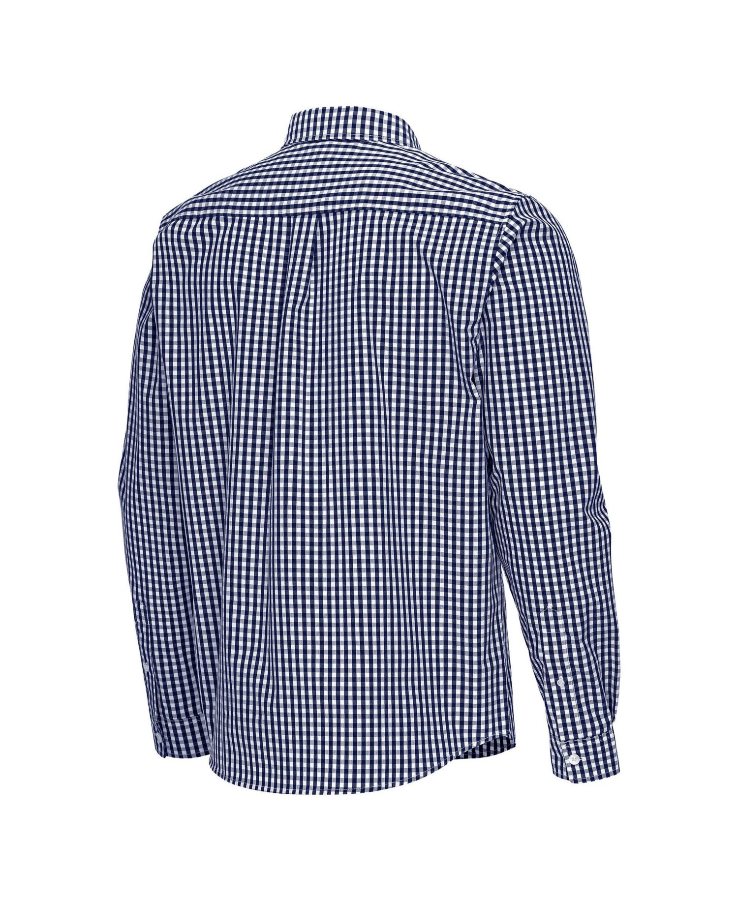 Men's Navy Georgia Tech Yellow Jackets Ellis Woven Tri-Blend Long Sleeve Button-Down Shirt