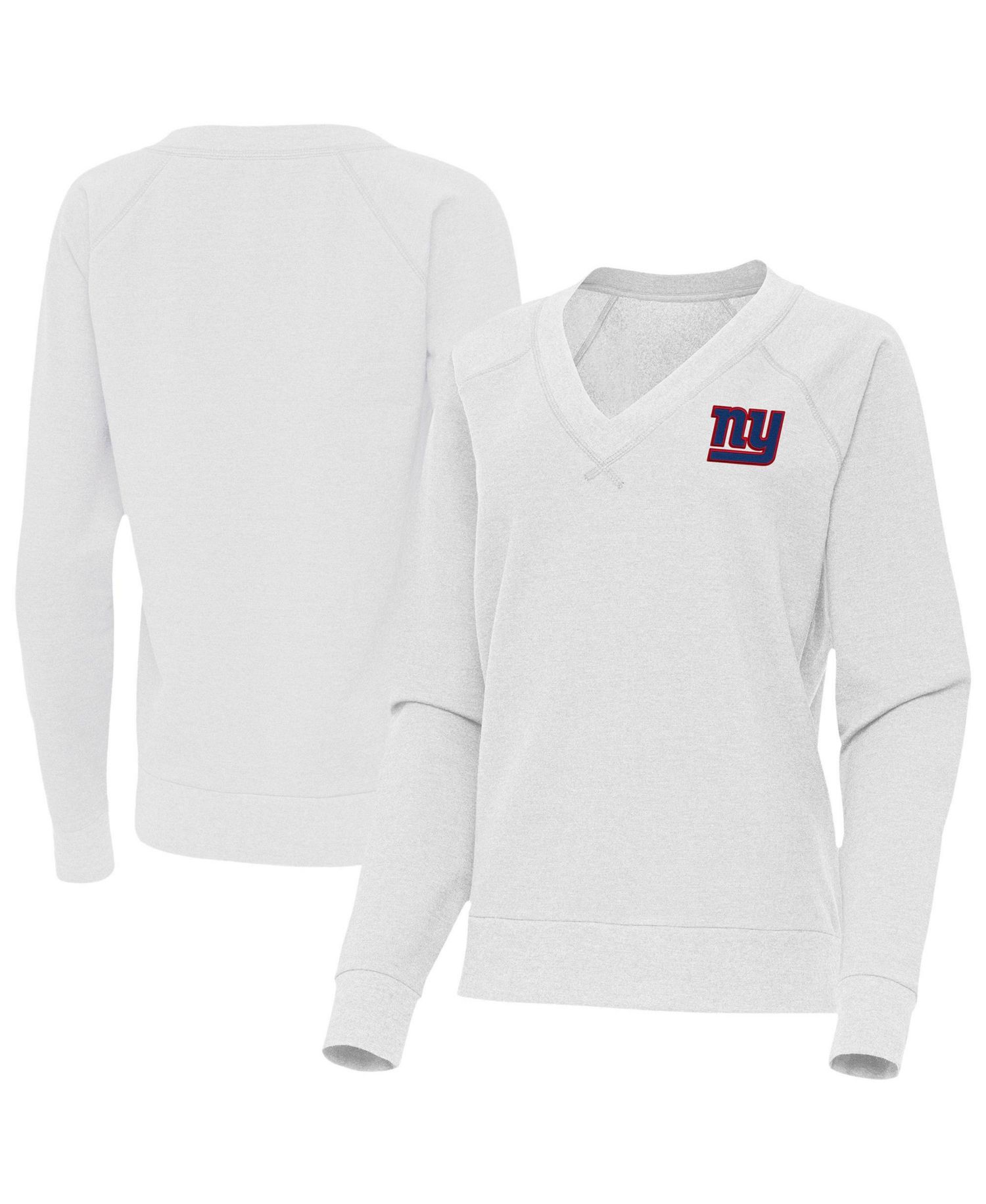 Women's New York Giants Varsity Tri-Blend V-Neck Long-Sleeve T-Shirt