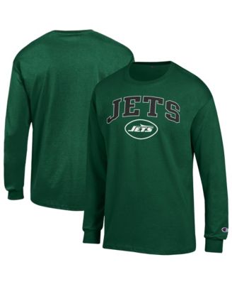 Men's Green New York Jets Arch Over Logo Long Sleeve T-Shirt