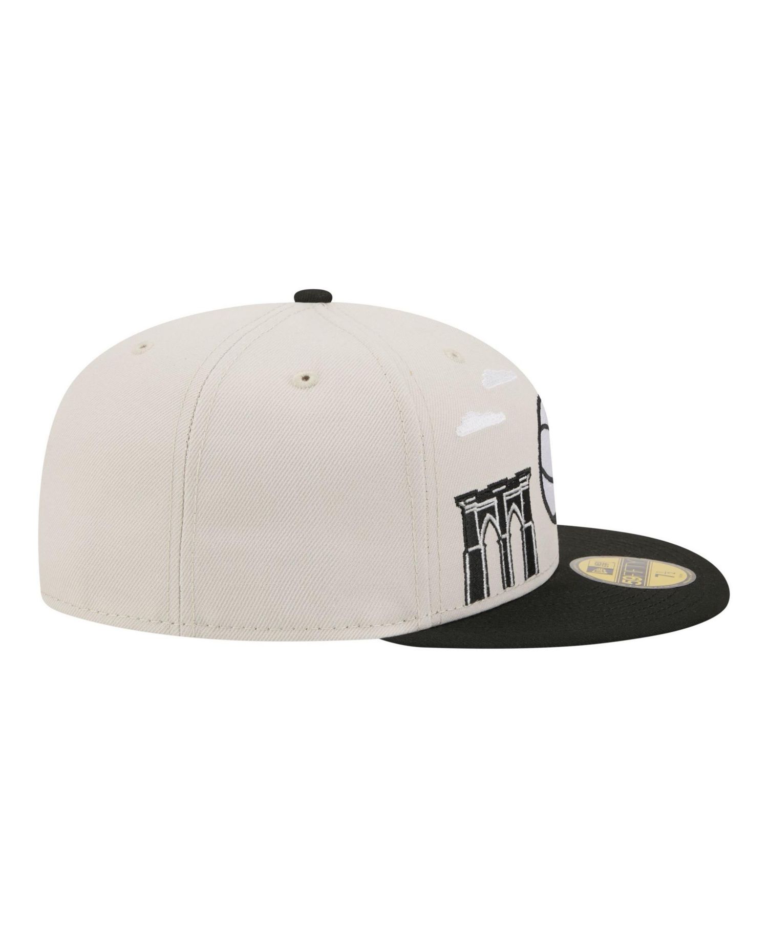 Men's Tan/Black Brooklyn Nets Localized City Icon 59FIFTY Fitted Hat