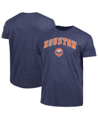 Men's Navy Houston Astros Cooperstown Wordmark Lockup Tri-Blend T-Shirt