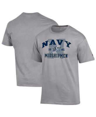 Men's Heather Gray Navy Midshipmen Varsity T-Shirt
