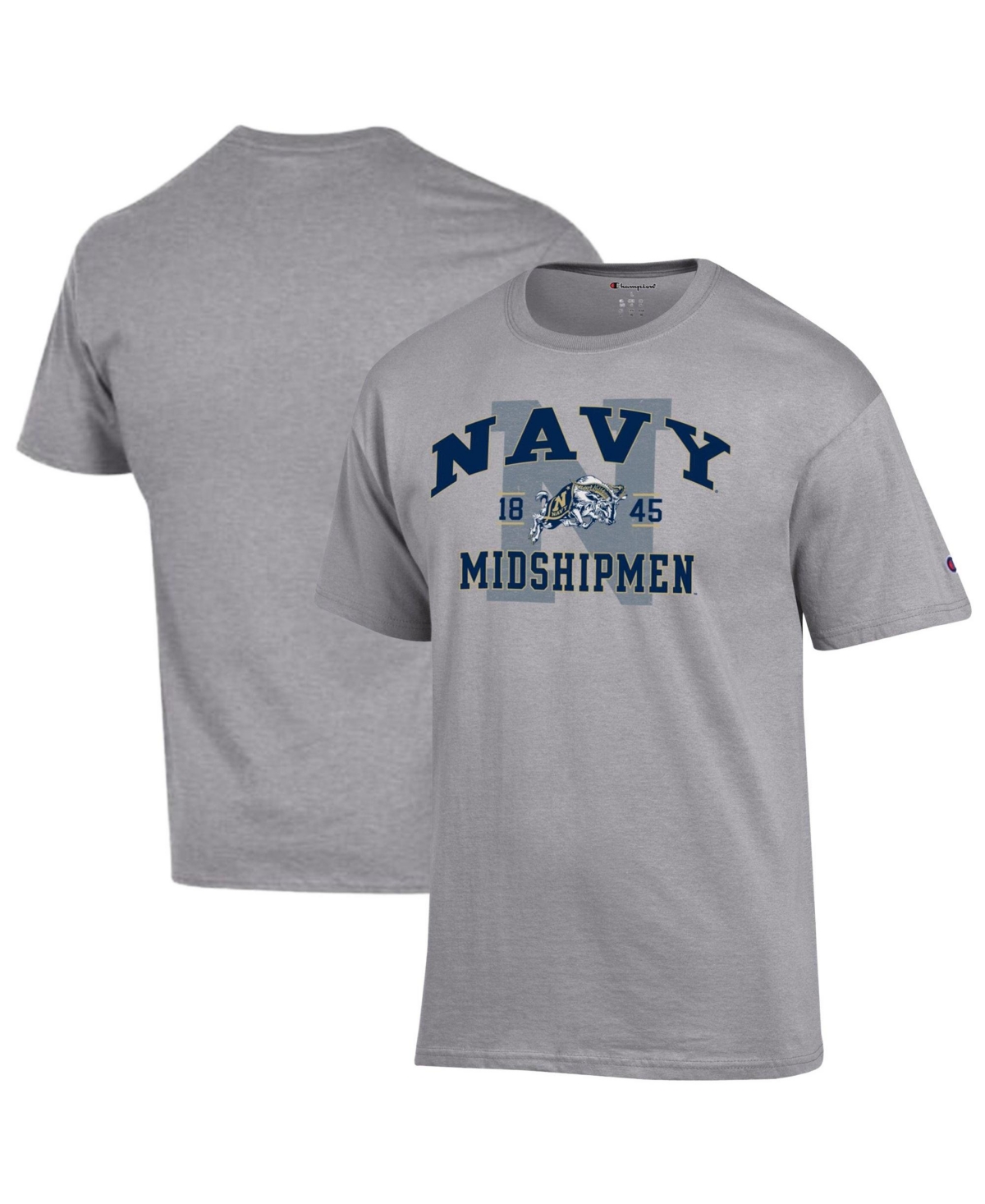 Champion Men's Heather Gray Navy Midshipmen Varsity T-Shirt - Heather Gray