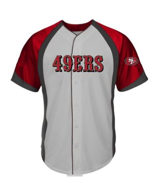 Men's Gray San Francisco 49ers Big & Tall Button-Up Fashion T-Shirt