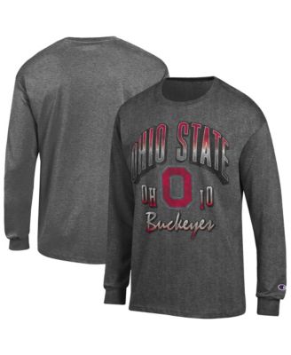 Men's Heather Charcoal Ohio State Buckeyes Bold Long-Sleeve T-Shirt