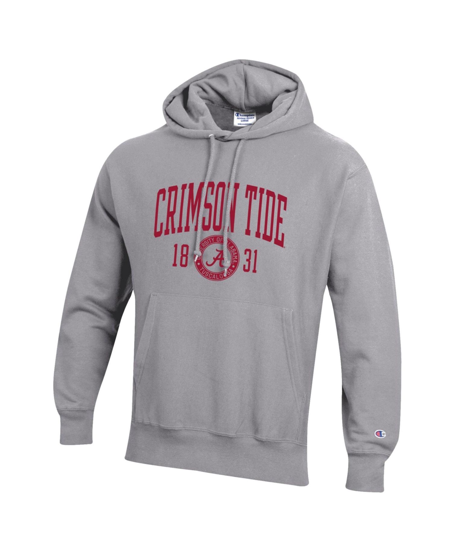 Men's Heather Gray Alabama Crimson Tide Established Reverse Weave Hoodie