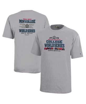 Big Boys and Girls Gray NCAA Merchandise 2026 NCAA Baseball Men's College World Series Champions Bracket T-Shirt