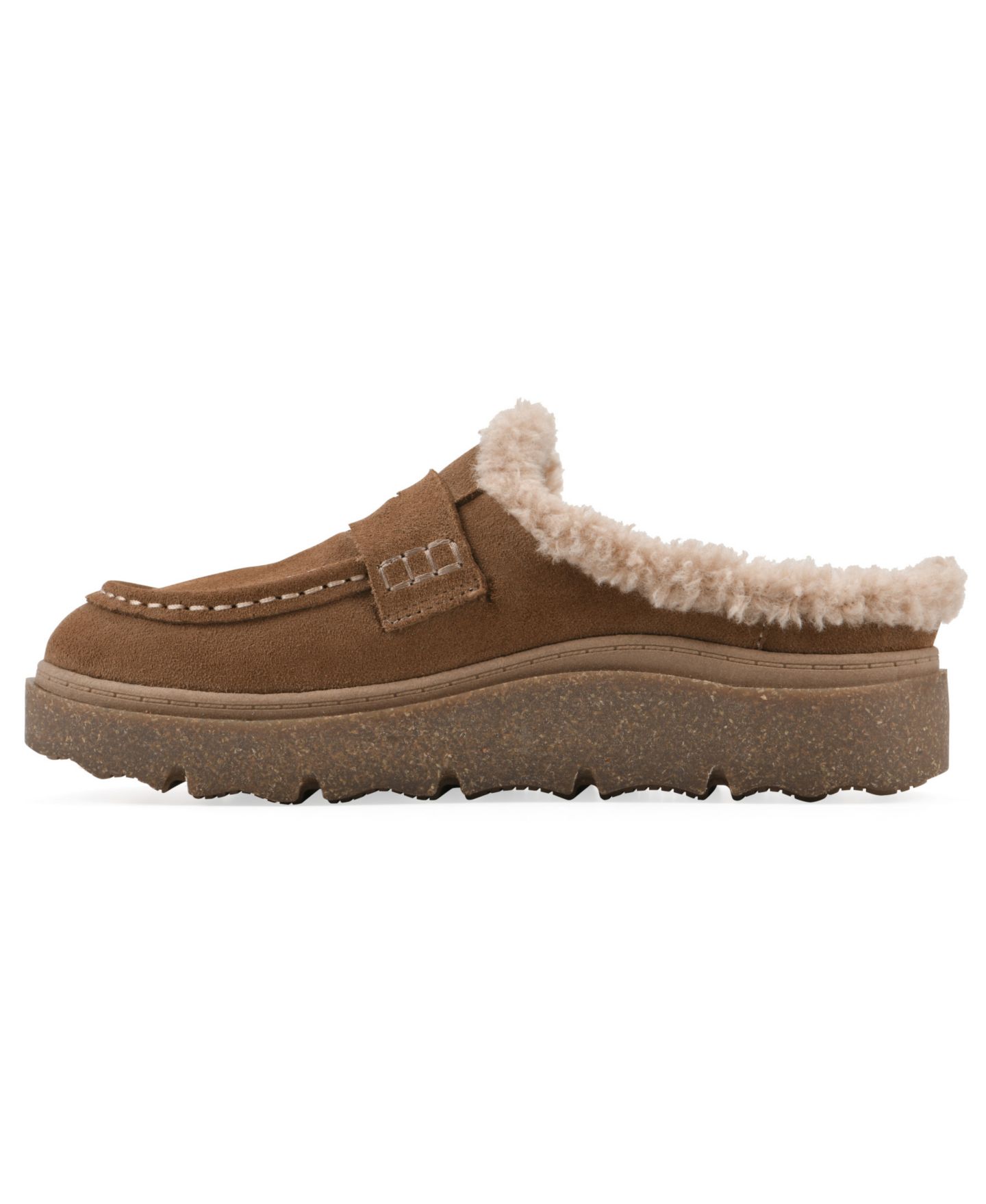 Женские сабо White Mountain Vayva Platform Mule, цвет: Каштановый замшевый — фото 7