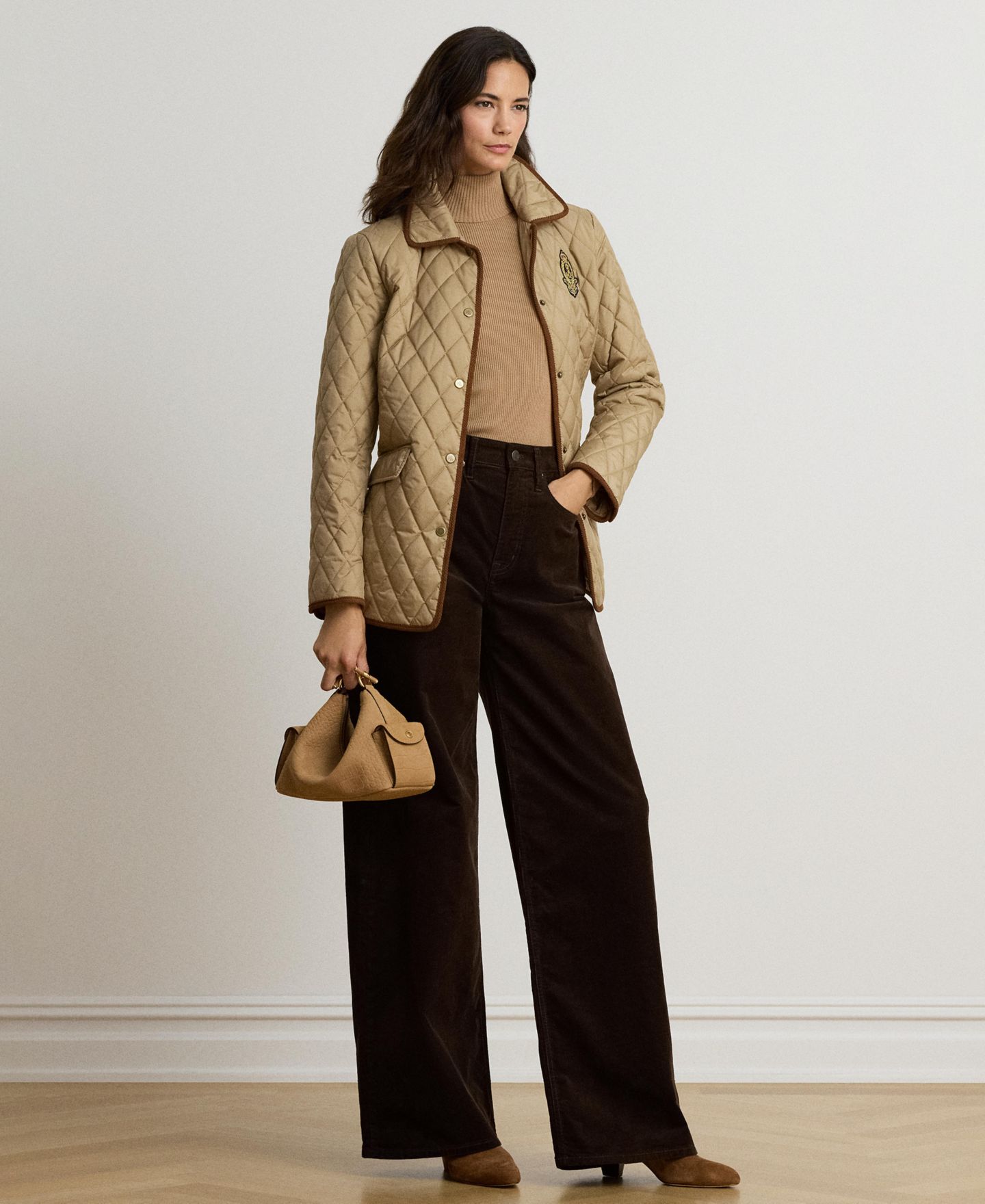Женская куртка Lauren Ralph Lauren Crested Quilted, цвет: Рыжевато-коричневый — фото 2
