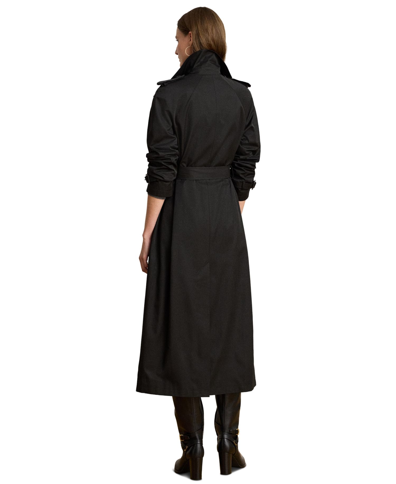 Women's Double-Breasted Maxi Trench Cotton-Blend Coat