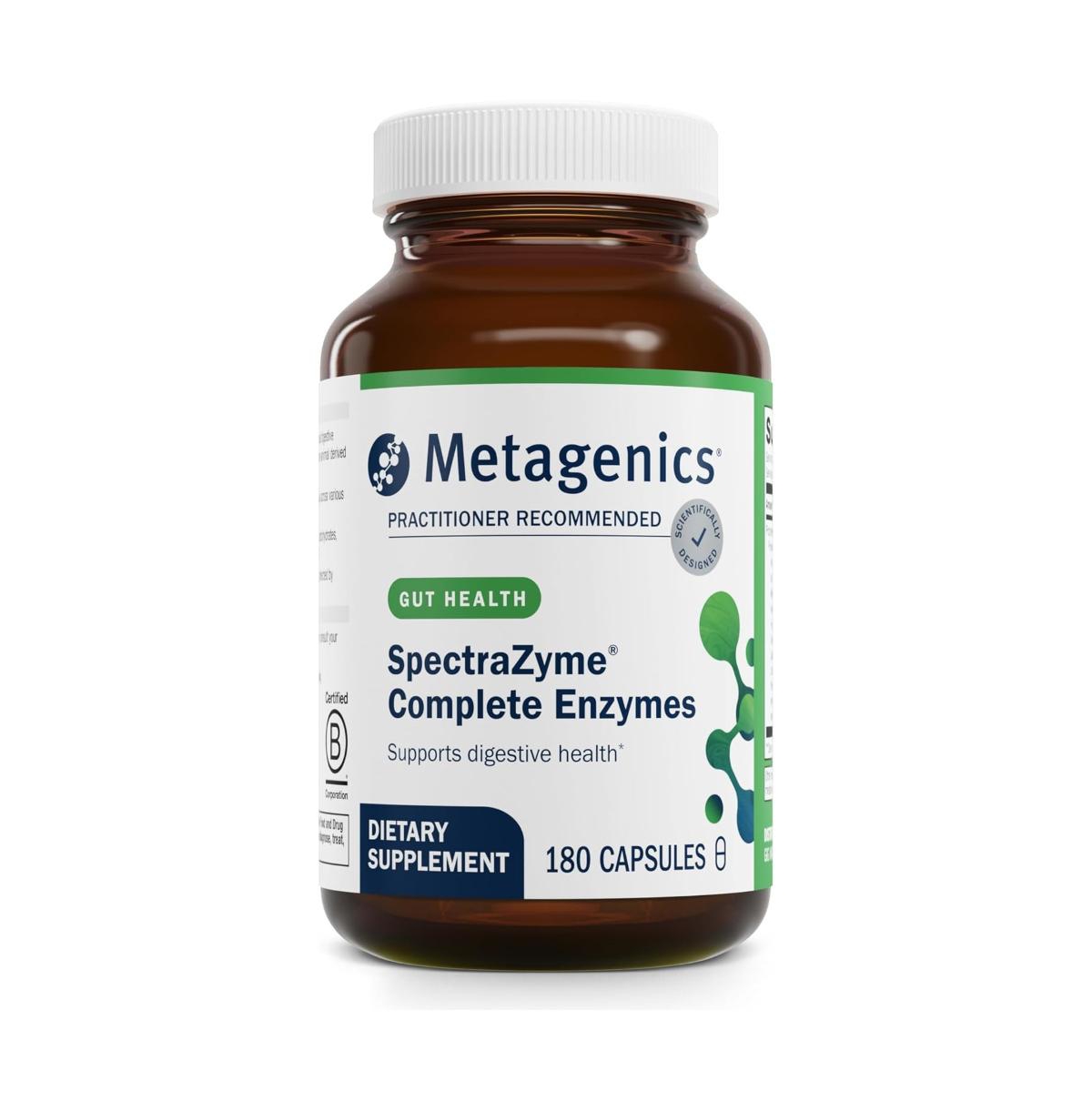 Metagenics SpectraZyme Enzyme Complex Digestive Enzymes for Protein, Fat and Carbohydrate Breakdown Supports 180 Capsules