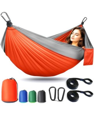 Lightweight Portable Camping Hammock Heavy Duty Parachute Nylon With Tree Straps For Outdoor Travel Hiking