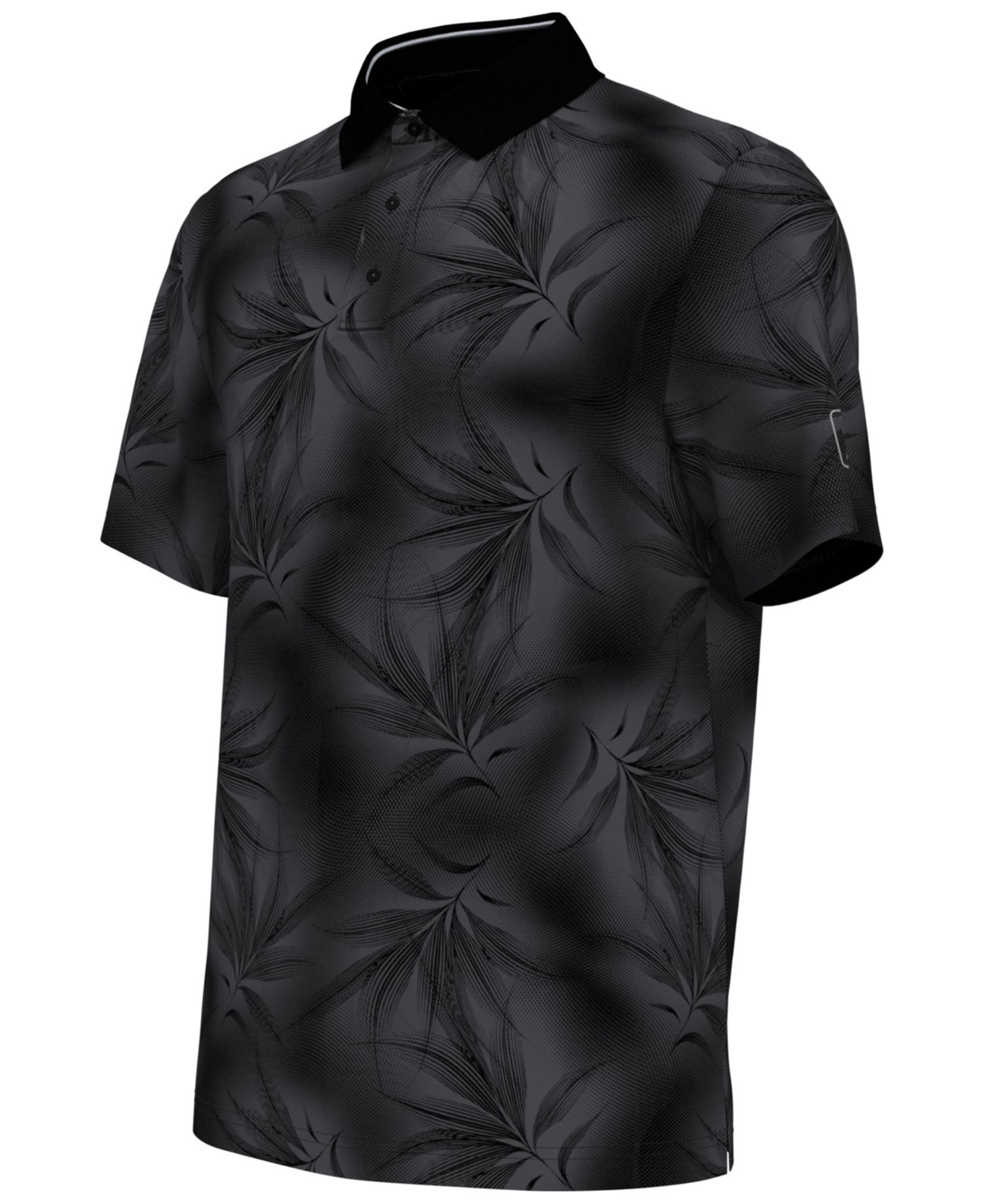 Men's Foliage Print Golf Regular-Fit Polo Shirt