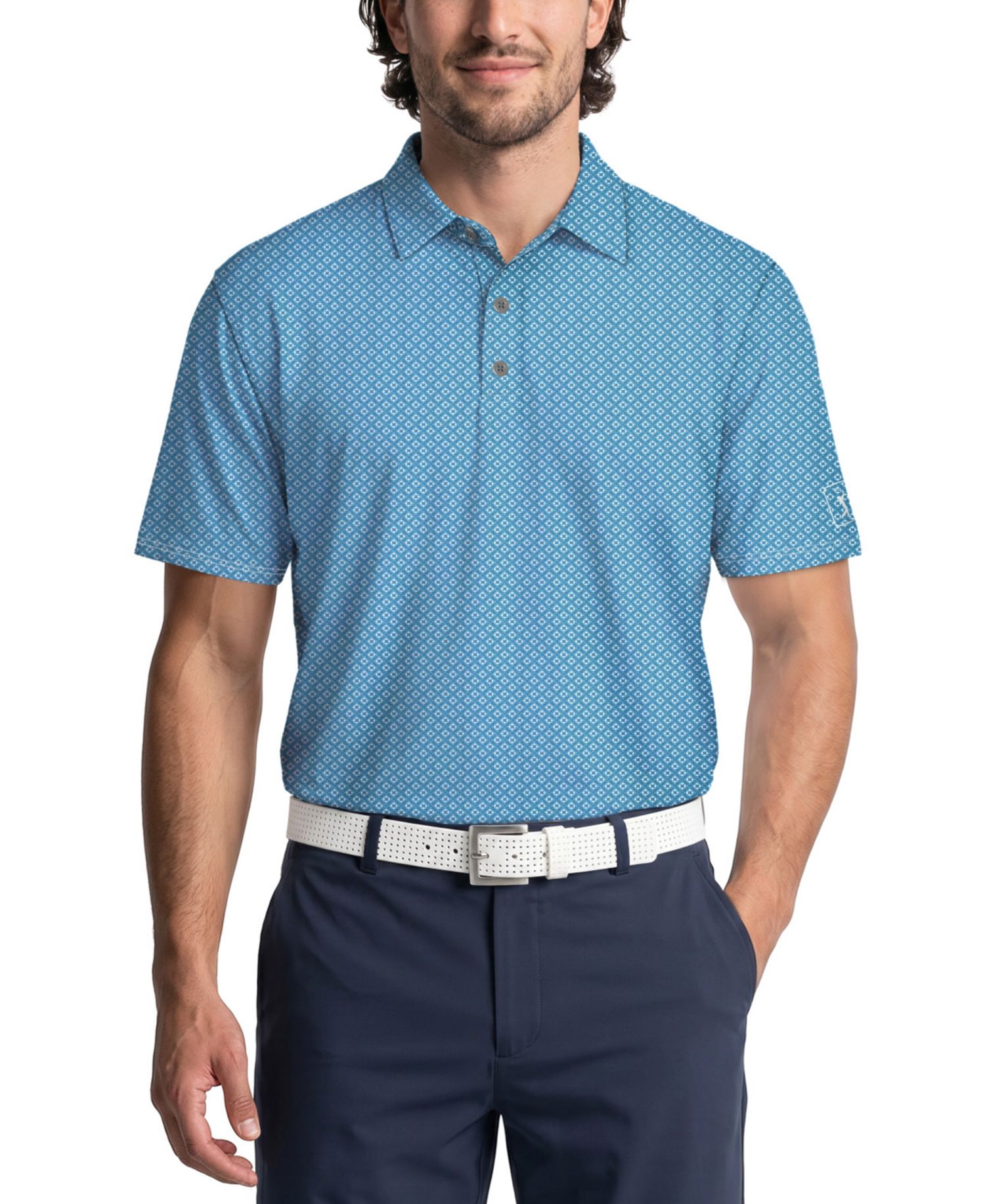 Men's Essential Geo Printed Polo Shirt