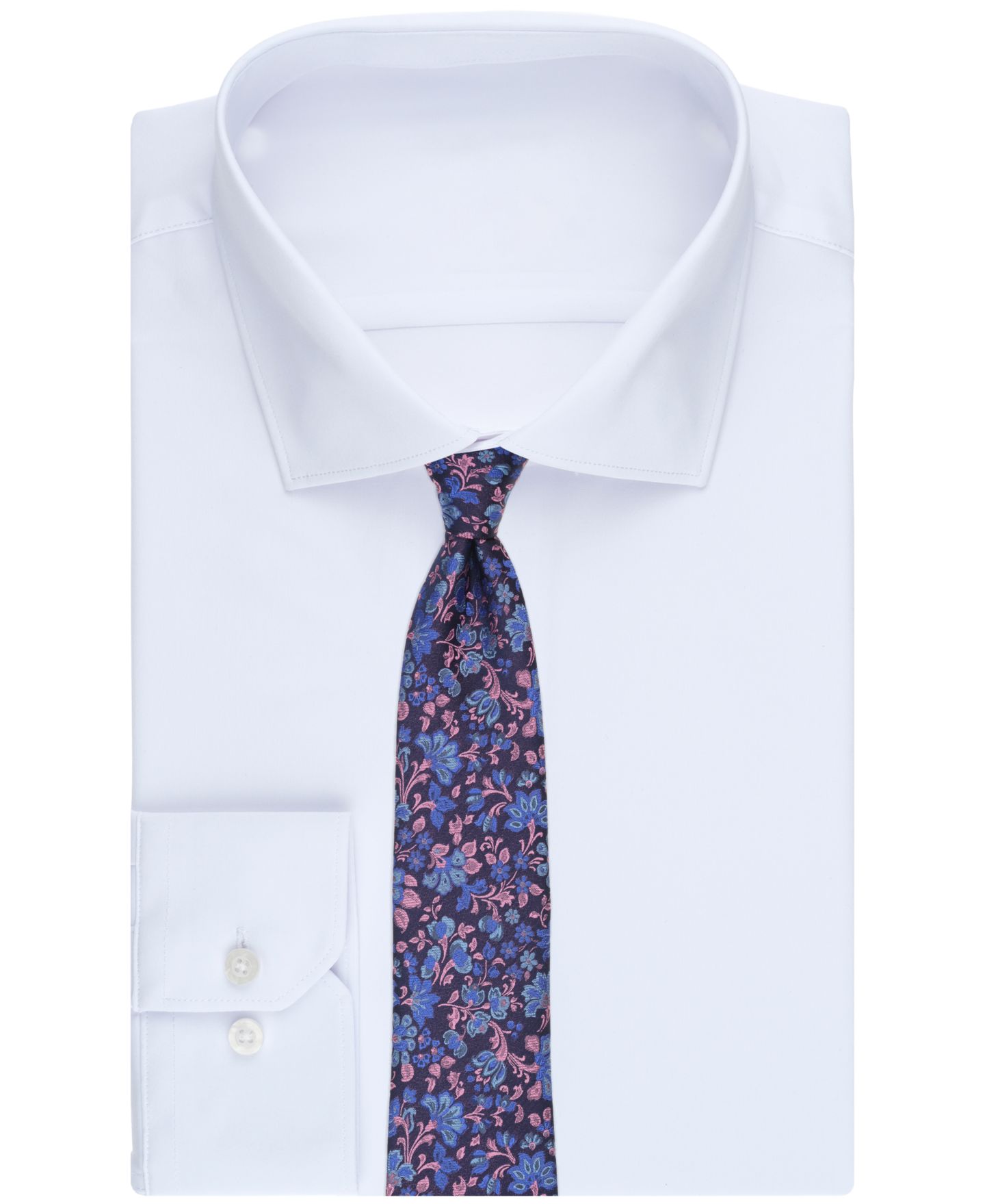 Мужской классический шёлковый галстук Ted Baker London с цветочным узором, цвет: Розовый — фото 3