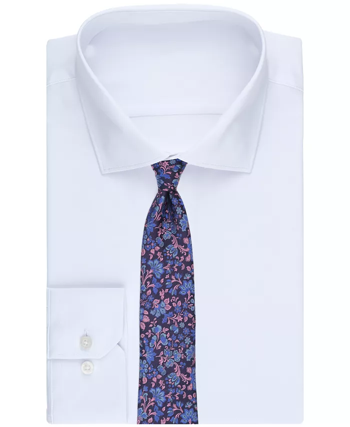 Men's Floral Classic Silk Tie - thumbnail 7