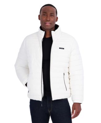 Men's Stand Collar Sherpa Mid Puffer Jacket
