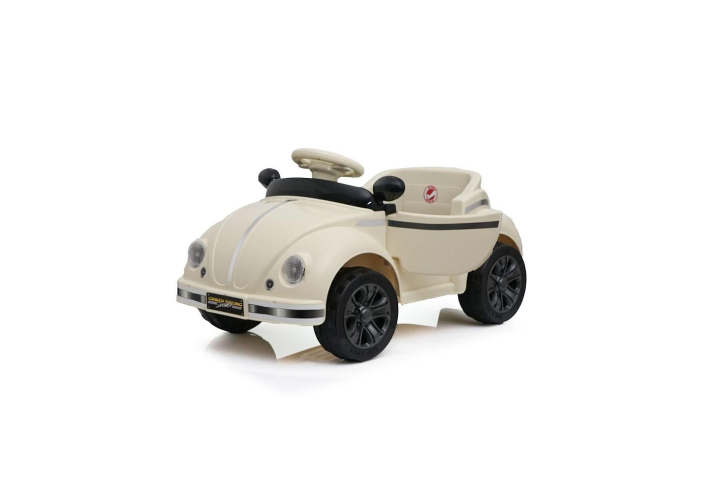 Детская игрушка YOBTOP 12V Kids Ride On Car - 2.4G Remote Control, Adjustable Speed, Multifunctional Steering Wheel, USB Bluetooth Music, For Kids 2-4, цвет: Бежевый — фото 6