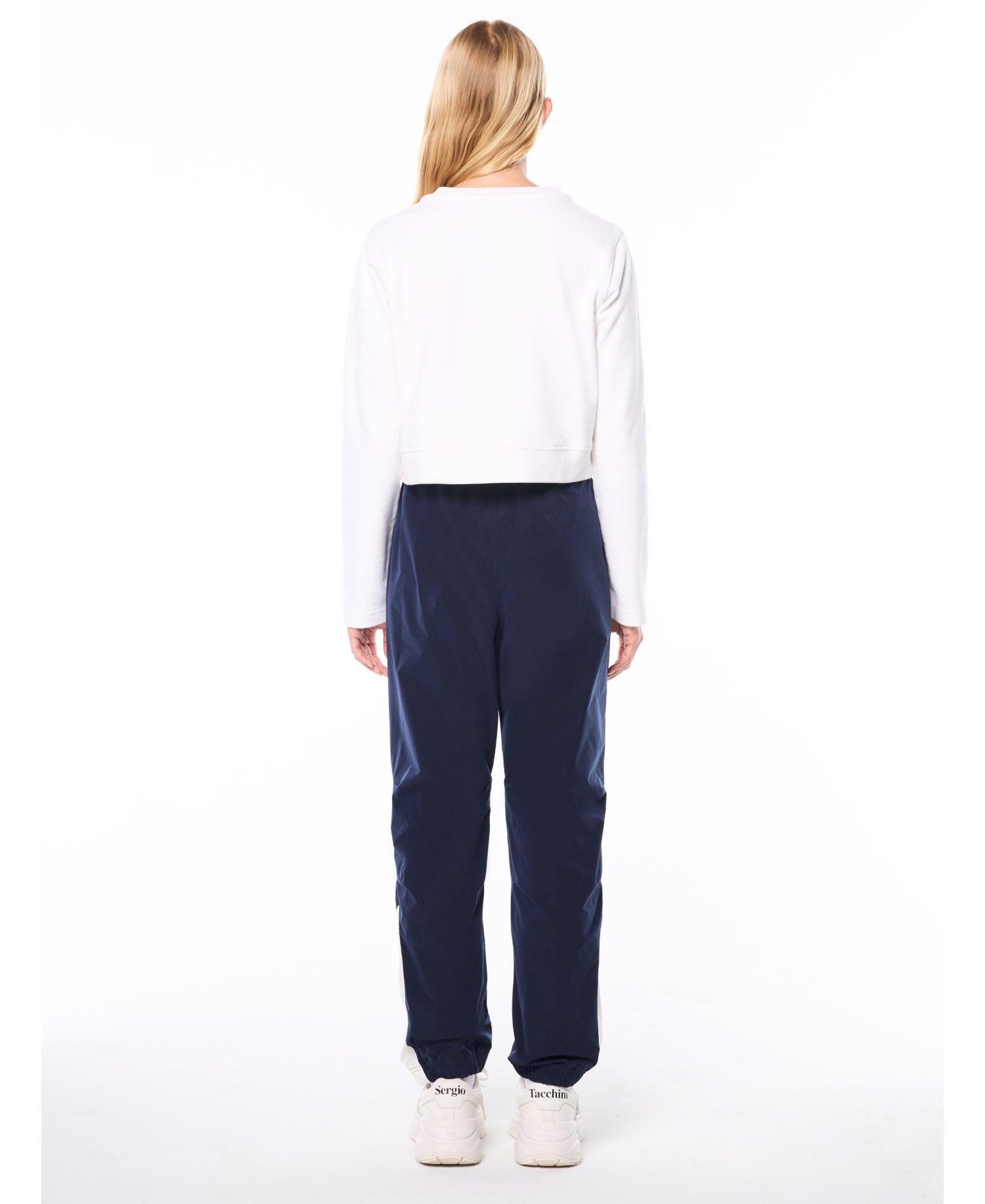 Women's Piano Long-Sleeve Crop Crewneck Sweatshirt
