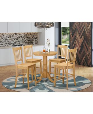 5 Piece pub Table set - Small Kitchen Table and 4 counter height Dining chair.